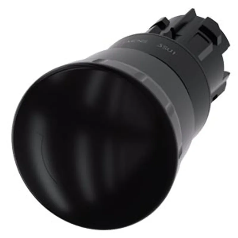 Siemens 3SU1000-1HB10-0AA0-Z Y15 – Mushroom pushbutton, 22 mm, round, plastic, black, 40 mm