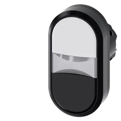 Siemens 3SU1000-3AB61-0AA0-Z Y19 – Twin pushbutton, 22 mm, round, plastic, white, black, pushbuttons, flat, with laser labeling Siemens 3SU1000-3AB61-0AA0-Z Y19 – Twin pushbutton, 22 mm, round, plastic, white, black, pushbuttons, flat, with laser labeling