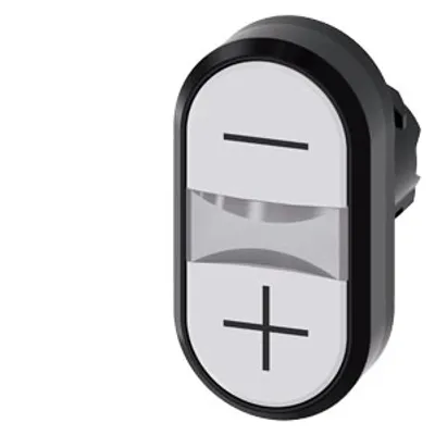 Siemens 3SU1000-3AB66-0AL0-Z Y19 – Twin pushbutton, 22 mm, round, plastic, white: -, white: +
