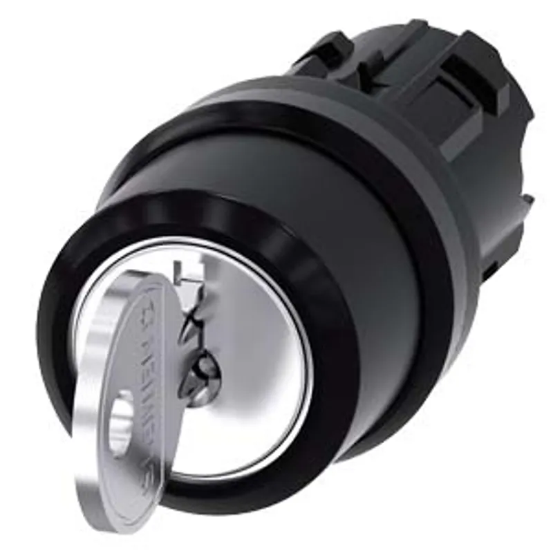 Siemens 3SU1000-4BL31-0AA0-Z Y01 – RONIS key-operated switch, 22 mm, round, plastic