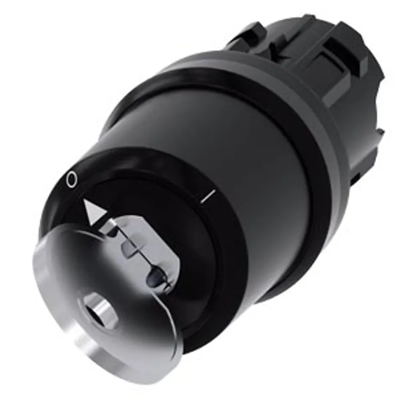 Siemens 3SU1000-5QF11-0AA0-Z Y19 – Siemens keyswitch, B, 22 mm, round, plastic