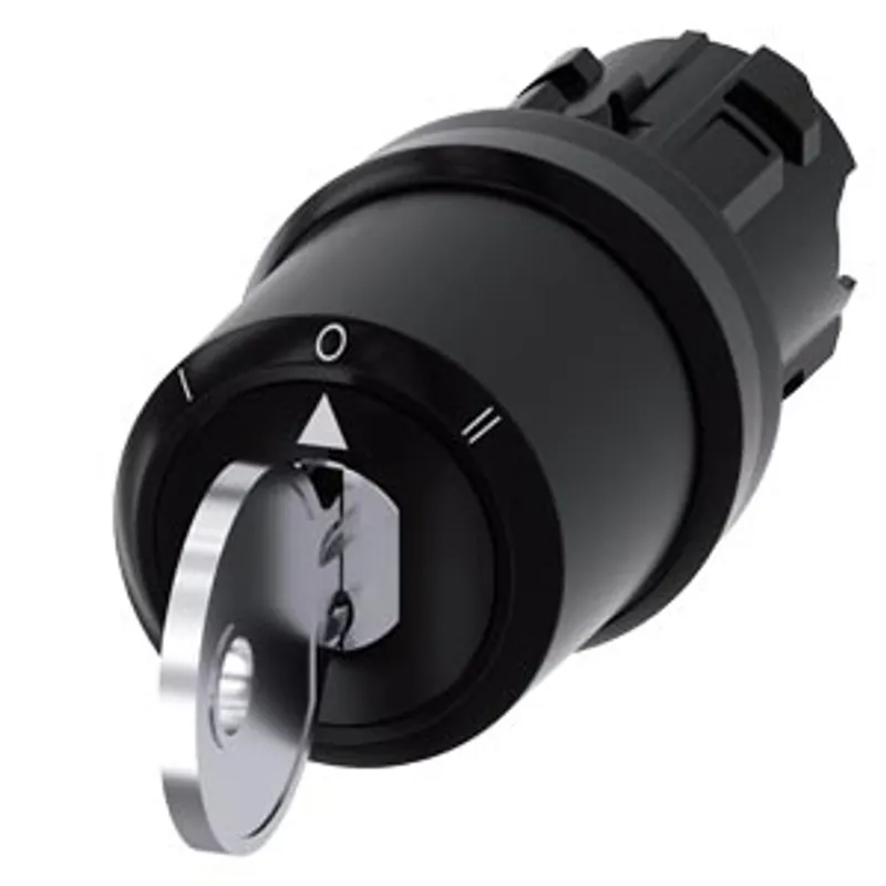 Siemens 3SU1000-5TL11-0AA0-Z Y10 – Siemens keyswitch, B, 22 mm, round, plastic