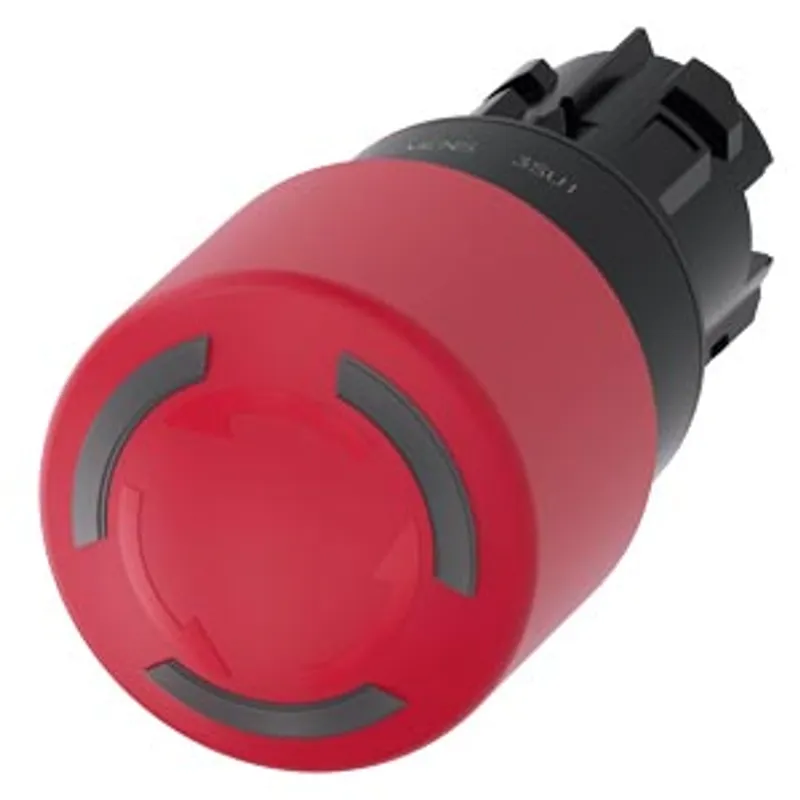 Siemens 3SU1001-1GB20-0AA0-Z X90 – EMERGENCY STOP mushroom pushbutton, illuminable, 22 mm