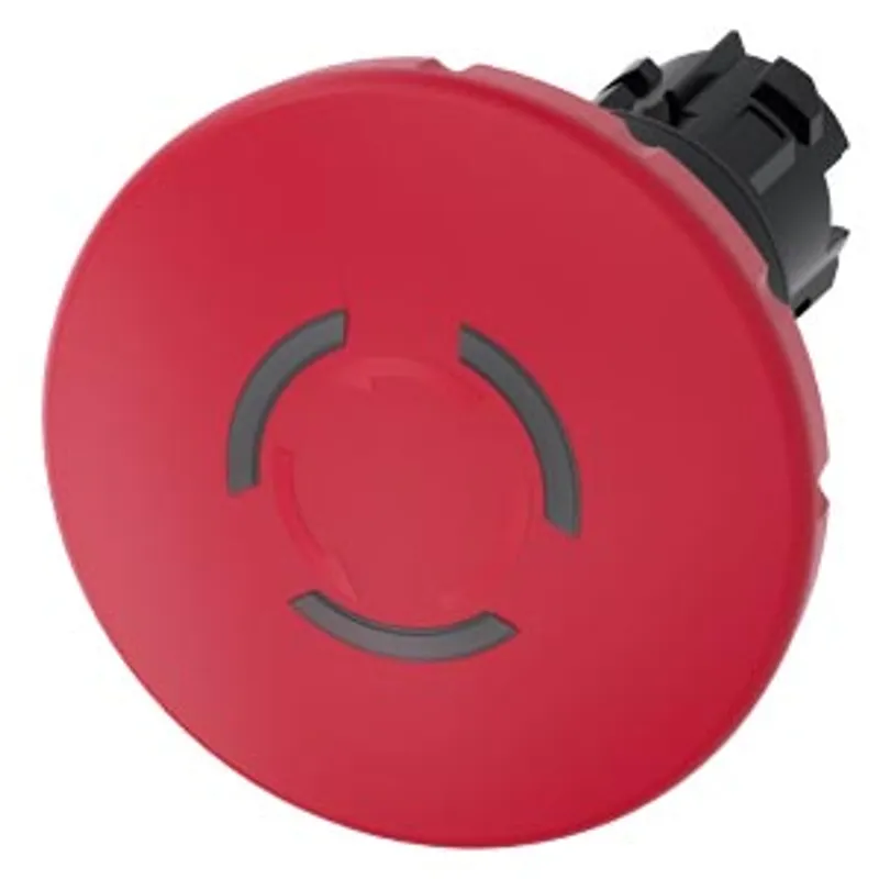 Siemens 3SU1001-1JB20-0AA0-Z Y12 – EMERGENCY STOP mushroom pushbutton, illuminable, 22 mm