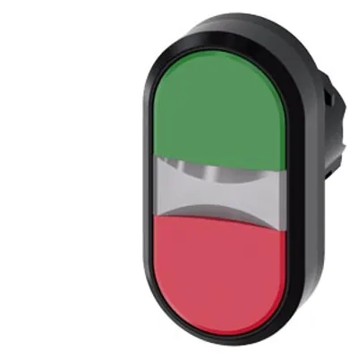Siemens 3SU1001-3AB42-0AA0-Z Y12 – Illuminated twin pushbutton, 22 mm, round, plastic, green