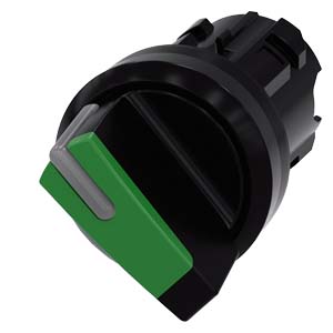 Siemens 3SU1002-2BC40-0AA0-Z Y19 – Selector switch, illuminable, 22 mm, round, plastic, green