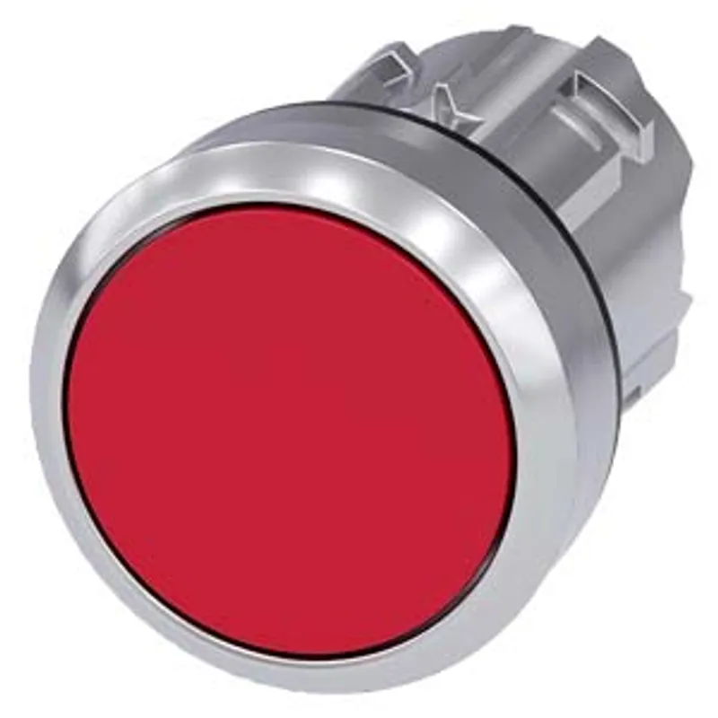 Siemens 3SU1050-0AB20-0AA0-Z X90 – Pushbutton, 22 mm, round, metal, shiny, red, pushbutton