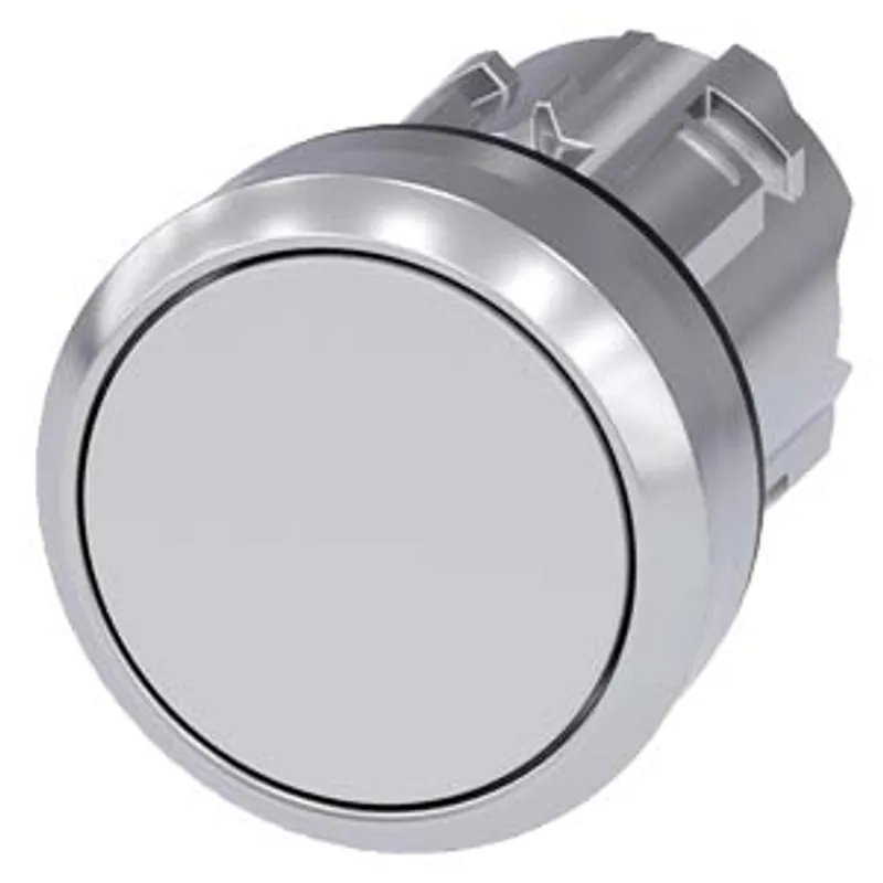 Siemens 3SU1050-0AB60-0AA0-Z Y10 – Pushbutton, 22 mm, round, metal, shiny, white, pushbutton