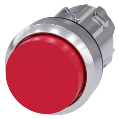 Siemens 3SU1050-0BA20-0AA0-Z X90 – Pushbutton, 22 mm, round, metal, shiny, red, pushbutton
