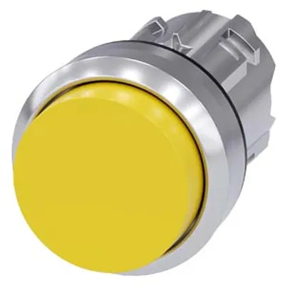 Siemens 3SU1050-0BB30-0AA0-Z Y15 – Pushbutton, 22 mm, round, metal, shiny, yellow, pushbutton