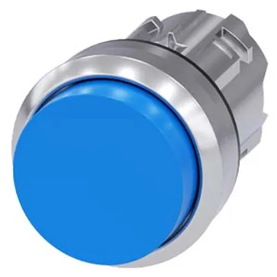 Siemens 3SU1050-0BB50-0AA0-Z Y15 – Pushbutton, 22 mm, round, metal, shiny, blue, pushbutton