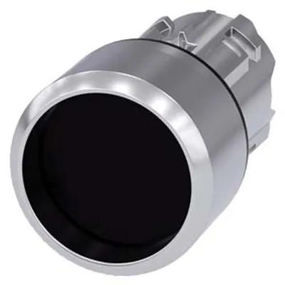 Siemens 3SU1050-0CB10-0AA0 – Pushbutton, 22 mm, round, metal, shiny, black, Front ring, raised momentary contact type Siemens 3SU1050-0CB10-0AA0 – Pushbutton, 22 mm, round, metal, shiny, black, Front ring, raised momentary contact type
