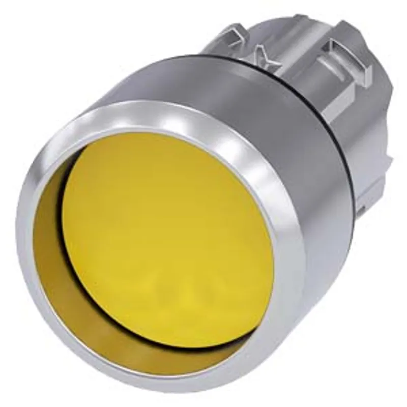 Siemens 3SU1050-0CB30-0AA0-Z Y13 – Pushbutton, 22 mm, round, metal, shiny, yellow, Front ring