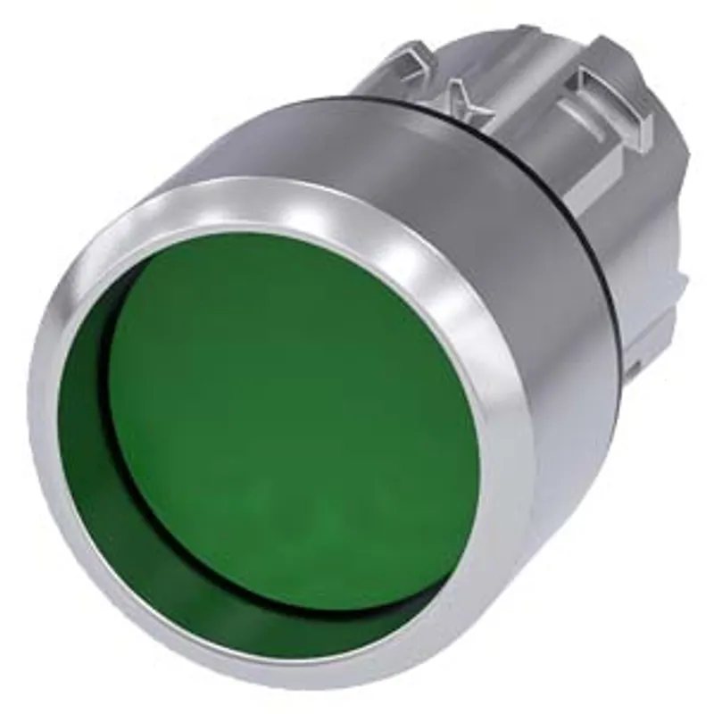 Siemens 3SU1050-0CB40-0AA0-Z Y13 – Pushbutton, 22 mm, round, metal, shiny, green, Front ring