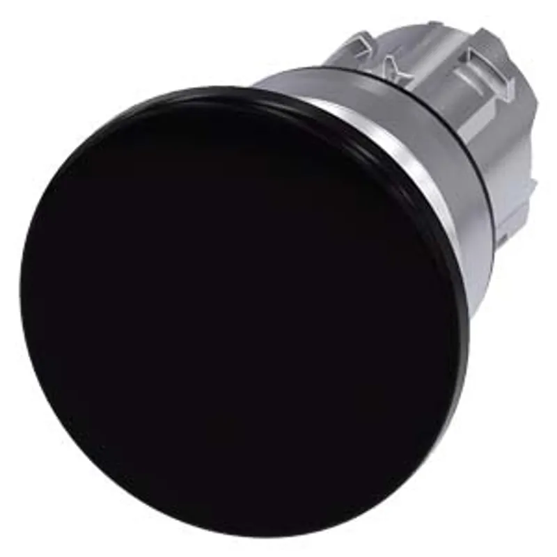 Siemens 3SU1050-1BD10-0AA0-Z Y10 – Mushroom pushbutton, 22 mm, round, metal, shiny, black