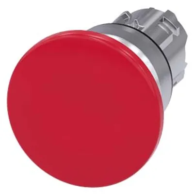Siemens 3SU1050-1BD20-0AA0-Z Y13 – Mushroom pushbutton, 22 mm, round, metal, shiny, red, 40 mm