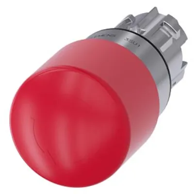 Siemens 3SU1050-1GB20-0AA0-Z Y12 – EMERGENCY STOP mushroom pushbutton, 22 mm, round, metal