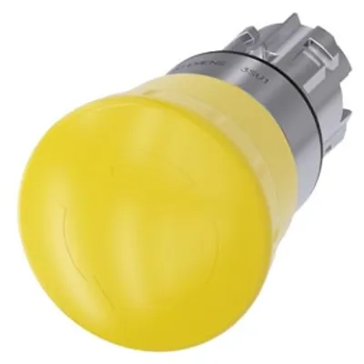 Siemens 3SU1050-1HB30-0AA0-Z Y12 – Mushroom pushbutton, 22 mm, round, metal, shiny, yellow