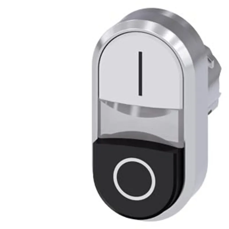 Siemens 3SU1050-3BB61-0AK0-Z X90 – Twin pushbutton, 22 mm, round, metal, shiny, white: I
