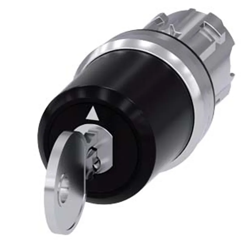 Siemens 3SU1050-5BP01-0AA0-Z X90 – Siemens keyswitch, C, 22 mm, round, metal, shiny