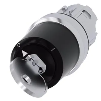 Siemens 3SU1050-5SF11-0AA0 – Siemens keyswitch, B, 22 mm, round, metal, shiny