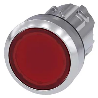 Siemens 3SU1051-0AB20-0AA0-Z X90 – Illuminated pushbutton, 22 mm, round, metal, shiny, red