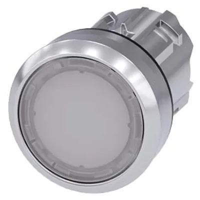 Siemens 3SU1051-0AB60-0AA0-Z Y12 – Illuminated pushbutton, 22 mm, round, metal, shiny, white