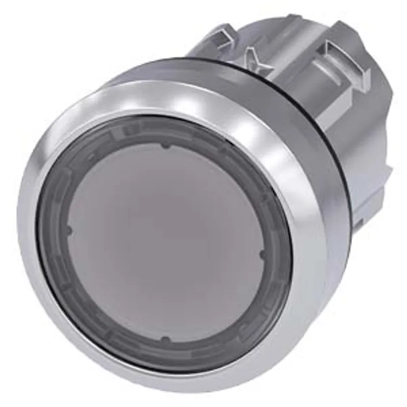Siemens 3SU1051-0AB70-0AA0-Z Y19 – Illuminated pushbutton, 22 mm, round, metal, shiny, clear