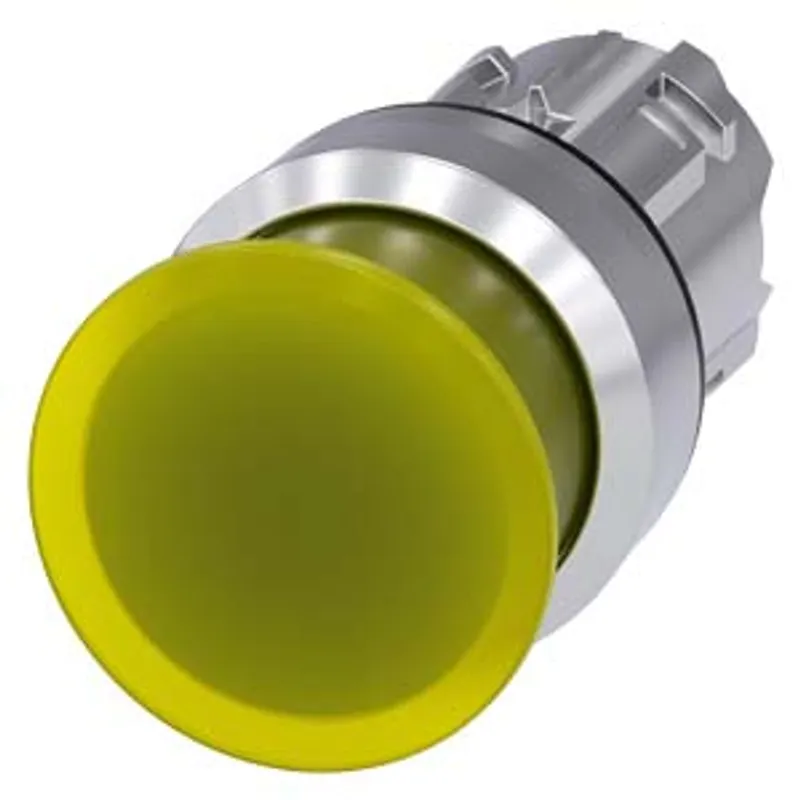 Siemens 3SU1051-1AD30-0AA0-Z Y11 – Illuminated mushroom pushbutton, 22 mm, round, metal, shiny
