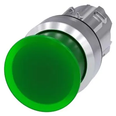 Siemens 3SU1051-1AD40-0AA0-Z Y12 – Illuminated mushroom pushbutton, 22 mm, round, metal, shiny