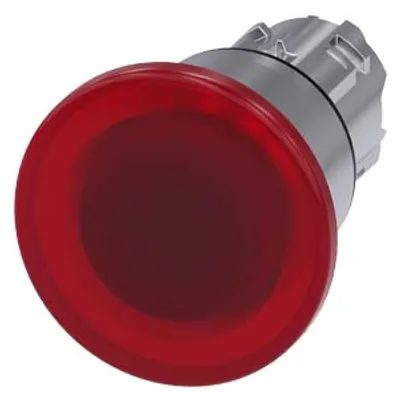 Siemens 3SU1051-1BA20-0AA0-Z Y10 – Illuminated mushroom pushbutton, 22 mm, round, metal, shiny