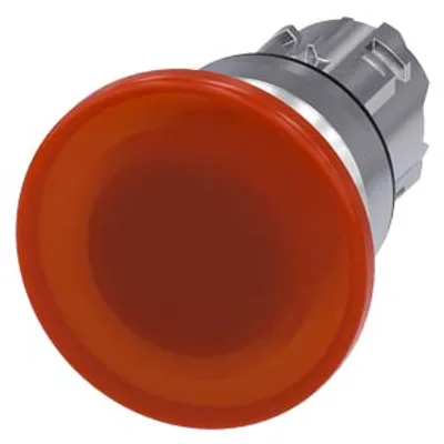 Siemens 3SU1051-1BD00-0AA0-Z Y15 – Illuminated mushroom pushbutton, 22 mm, round, metal, shiny