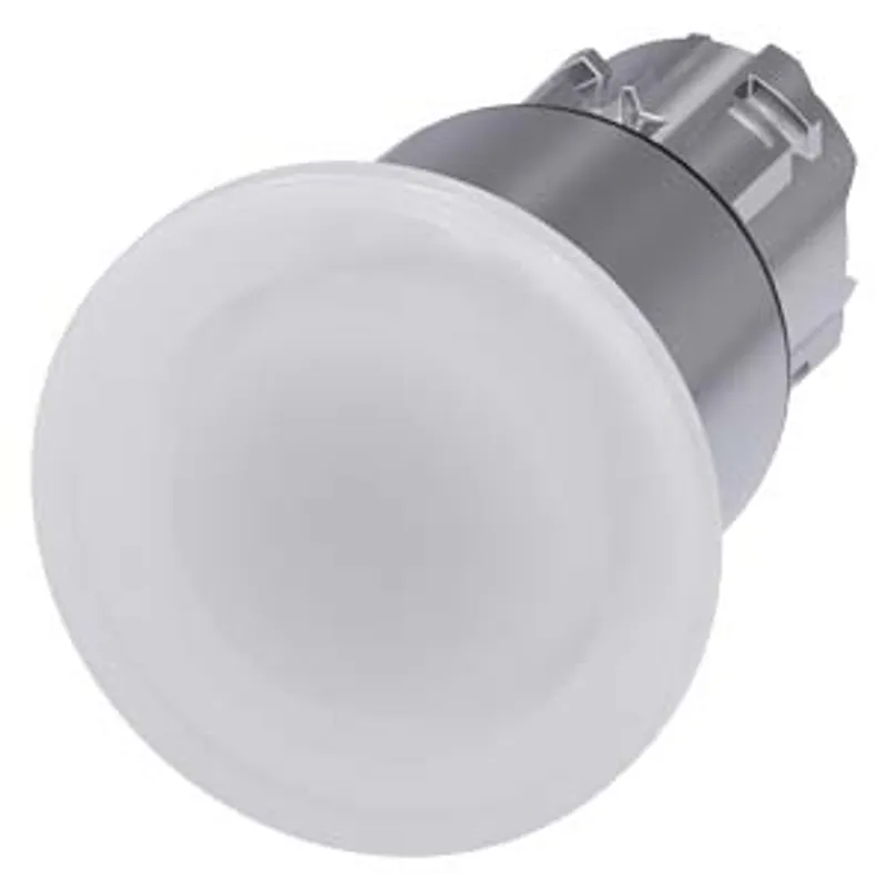 Siemens 3SU1051-1ED60-0AA0-Z Y11 – Illuminated mushroom pushbutton, 22 mm, round, metal, shiny