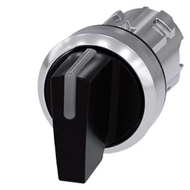 Siemens 3SU1052-2BN10-0AA0-Z X90 – Illuminable selector switch, 22 mm, round, metal shiny — photo 1 of 3