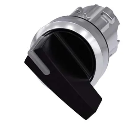 Siemens 3SU1052-2CC10-0AA0 – Illuminable selector switch, 22 mm, round, metal shiny