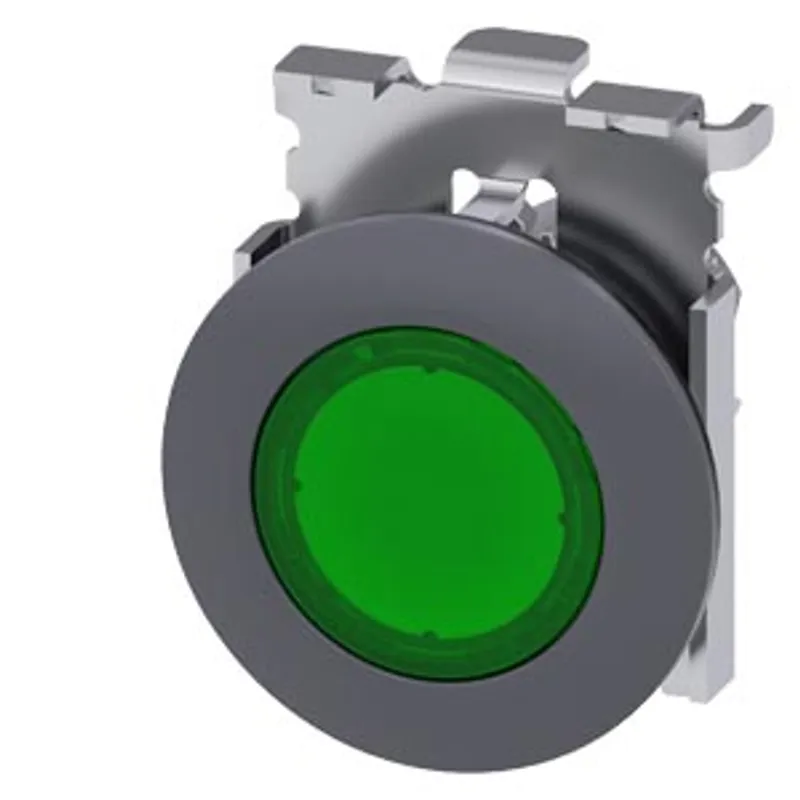 Siemens 3SU1061-0JB40-0AA0-Z Y12 – Illuminated pushbutton, 30 mm, round, Metal, matte, green