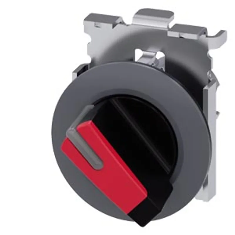 Siemens 3SU1062-2DF20-0AA0-Z Y12 – Selector switch, illuminable, 30 mm, round, Metal, matte