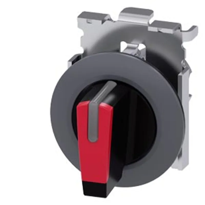 Siemens 3SU1062-2DM20-0AA0-Z X90 – Selector switch, illuminable, 30 mm, round, Metal, matte — photo 1 of 3