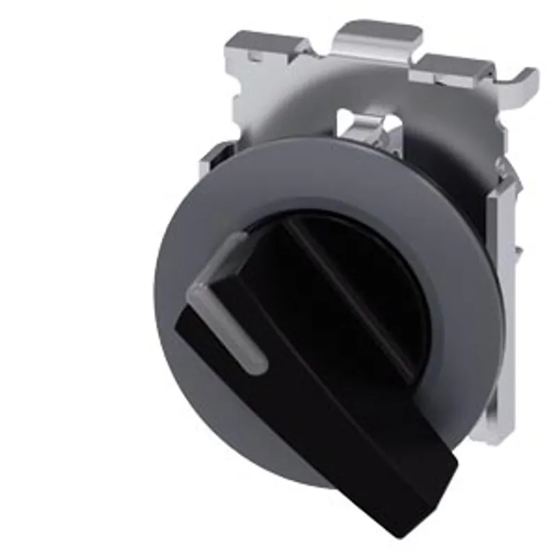 Siemens 3SU1062-2EF10-0AA0-Z Y19 – Illuminable selector switch, 30 mm, round, Metal matt