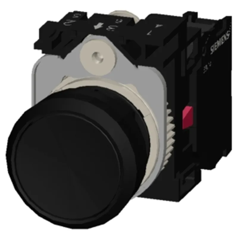 Siemens 3SU1100-0AB10-1CA0-Z X90 – Pushbutton, 22 mm, round, plastic, black, pushbutton, flat — photo 3 of 5