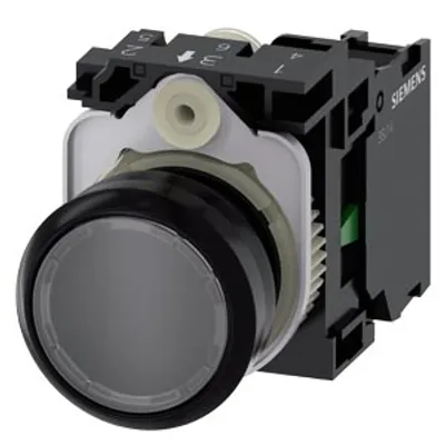 Siemens 3SU1100-0AB70-1BA0-Z X90 – Pushbutton, 22 mm, round, plastic, clear, pushbutton, flat