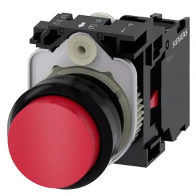 Siemens 3SU1100-0BB20-1CA0-Z X90 – Pushbutton, 22 mm, round, plastic, red, pushbutton, raised