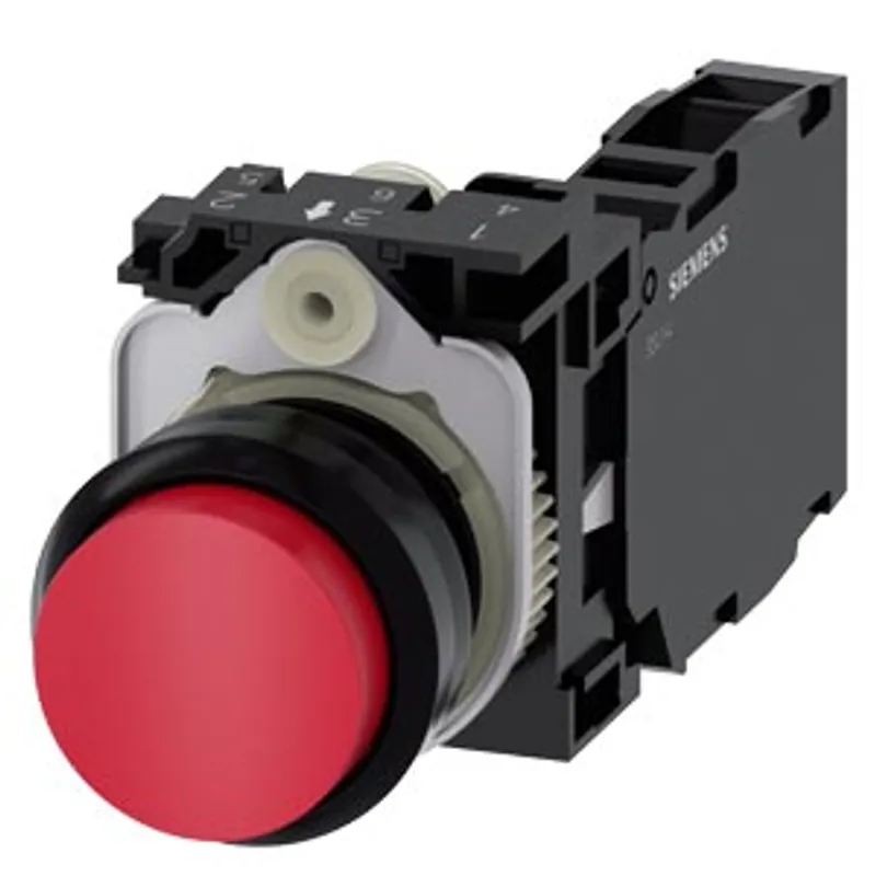 Siemens 3SU1100-0BB20-1FA0-Z Y10 – Pushbutton, 22 mm, round, plastic, red, pushbutton, raised
