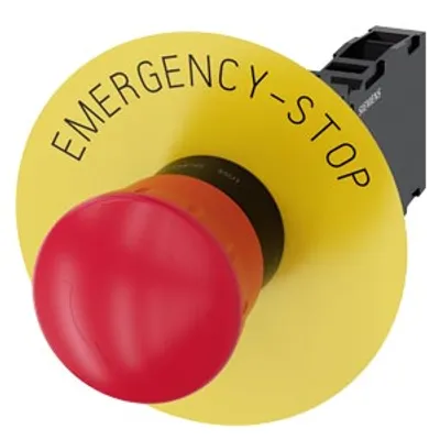 Siemens 3SU1100-1HB20-1FG0-Z X90 – EMERGENCY STOP mushroom pushbutton, 22 mm, round, plastic