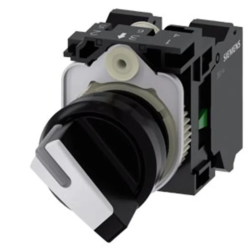 Siemens 3SU1100-2BF60-3MA0-Z Y11 – Selector switch, illuminable, 22 mm, round, plastic, white — photo 1 of 3