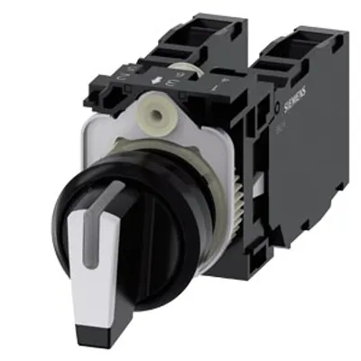 Siemens 3SU1100-2BL60-1LA0-Z X90 – Selector switch, illuminable, 22 mm, round, plastic, white