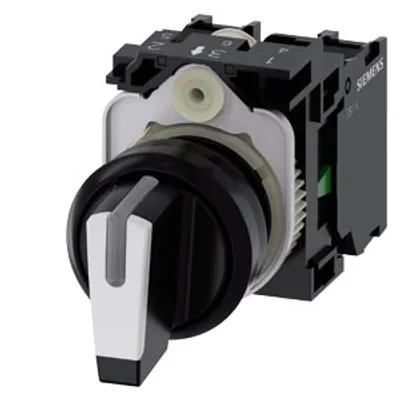 Siemens 3SU1100-2BM60-1NA0-Z Y15 – Selector switch, illuminable, 22 mm, round, plastic, white
