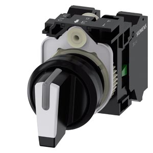 Siemens 3SU1100-2BM60-3NA0-Z Y19 – Selector switch, illuminable, 22 mm, round, plastic, white