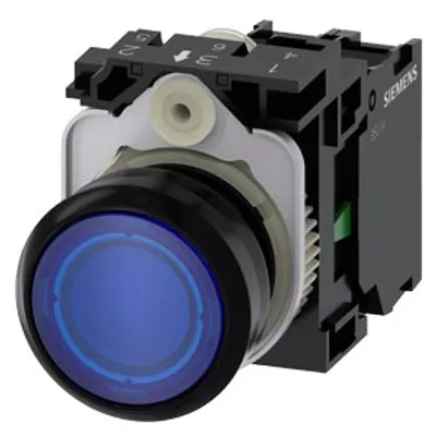 Siemens 3SU1102-0AB50-1BA0-Z Y10 – Illuminated pushbutton, 22 mm, round, plastic, blue