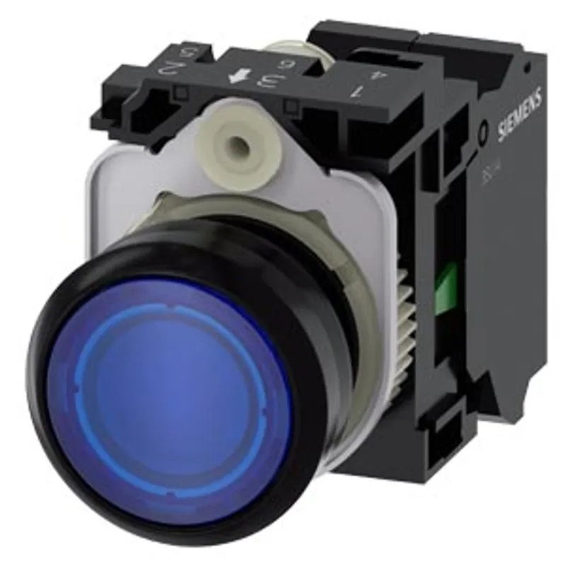 Siemens 3SU1102-0AB50-3BA0-Z Y13 – Illuminated pushbutton, 22 mm, round, plastic, blue